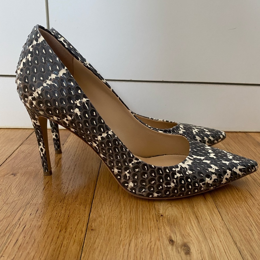 M. Gemi Snake Skin Heels